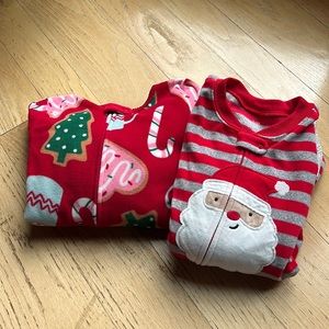 Christmas footed pajamas!